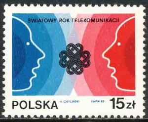 Poland 1983 Sc 2592 World Communications Year Stamp MNH