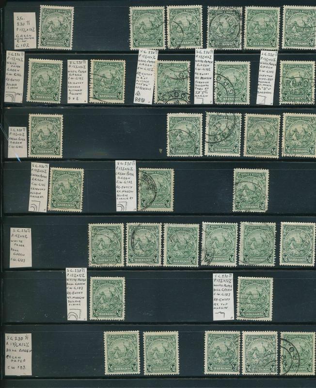 BARBADOS 1920s M&U Incl.Varieties (Appx 120 Stamps) (KR776