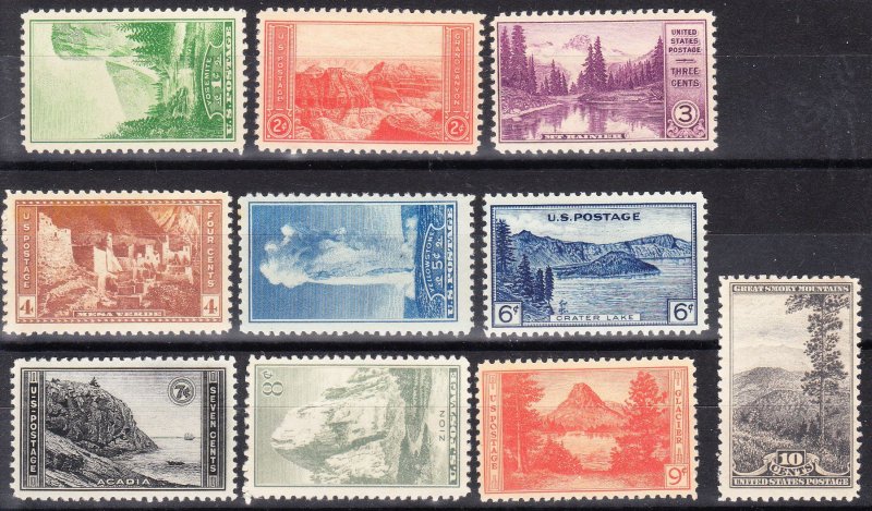 MOstamps - US Scott #740-749 Mint OG H & NH (complete set) - Lot # HS-D916