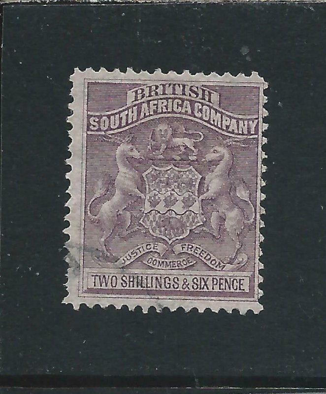 RHODESIA 1892-93 2s6d GREY-PURPLE FU SG 6 CAT £55