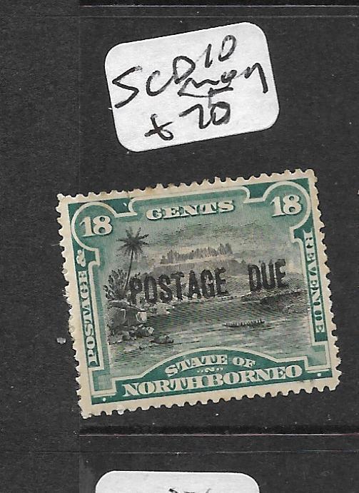 NORTH BORNEO (P2703B)  POSTAGE DUE 18C MOUNTAIN SG D10  MOG