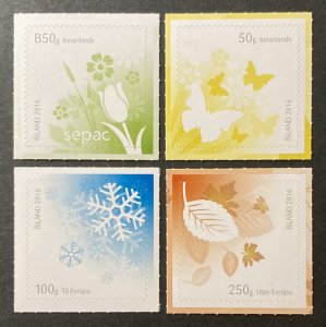 Iceland 2016 #1405-8, SEPAC Issue, MNH.