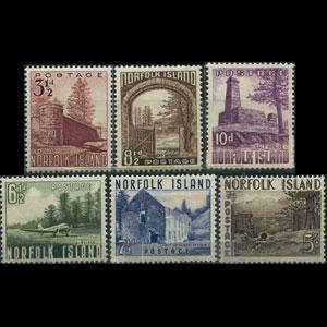 NORFOLK IS. 1953 - Scott# 13-8 Views Set of 6 LH