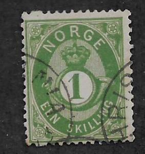 NORWAY SC# 16a  F/U 1875