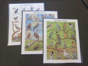 Ghana 1991 Sc 1343-5 Imperf. Bird set MNH