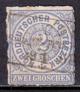 North German Confederation - Scott #5 - Used - Stain on reverse - SCV $3.25