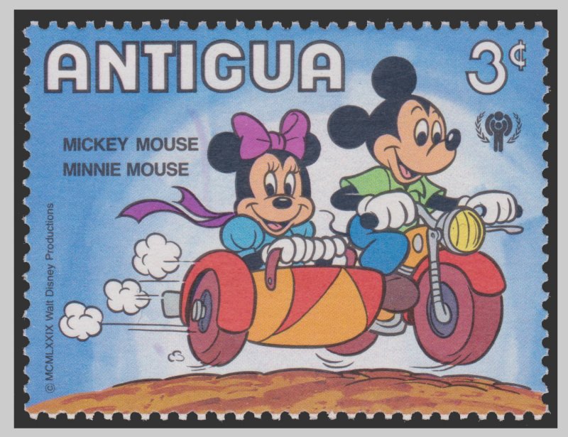 ANTIGUA ISLAND STAMP 1980 SCOTT # 565.  UNUSED. DISNEY CHARACTER.