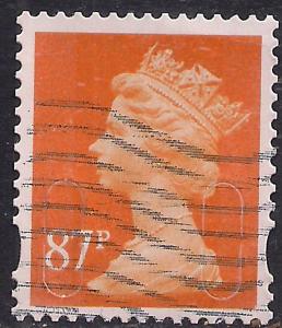 GB 2012 QE2 87p Yellow Orange Security Machin SG U2930 ( 792 )