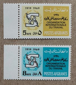 Afghanistan 1969 ILO, MNH.  Scott 794-795, CV $0.85