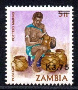 Zambia - 1989 K3.75 on 5n Pottery MNH** SG 580