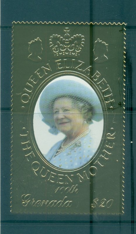 Grenada - Sc# 2881A. 1999 100th BDay Queen Mother. Gold Foil. MNH $15.00.