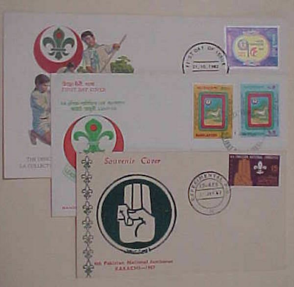 BANGLADESH FD BOY SCOUT 1967,1981,1982 CARD CACHET UNADDRESSED