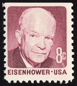 US 1395d MNH VF 8 Cent Eisenhower Booklet Single