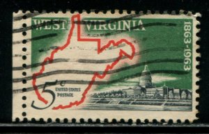 1232 US 5c West Virginia Statehood, used