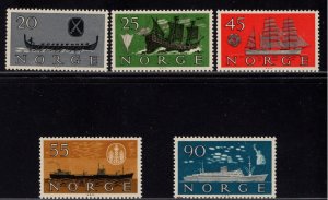 Norway Scott 382 - 386 - Set Of 6. MNH. OG.    #02 NORW382s6a