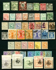 Persia #53 / #433 1882-1909 Assorted Early Coat of Arms, Surcharge MN & Used