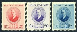 Italy 397-399,hinged.Michel 601-603. Guglielmo Marconi,Inventor of radio.1938.