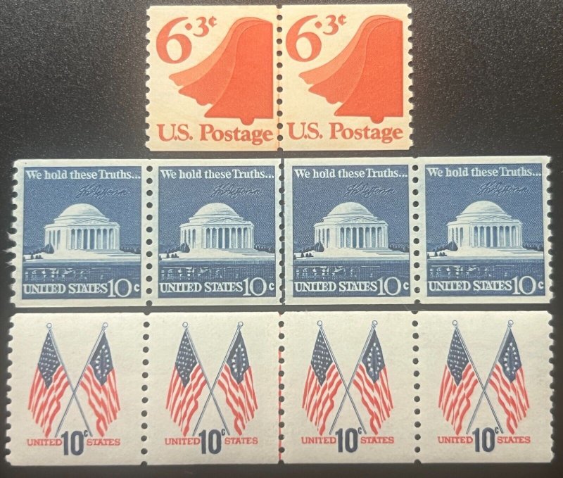 Scott#: 1518 Liberty Bell, 1519 50 & 13-Star Flags, 1520 Jefferson Memorial - A6