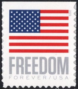 SC#5791 (Forever) Freedom U.S. Flag Booklet Single: BCA (2023) SA