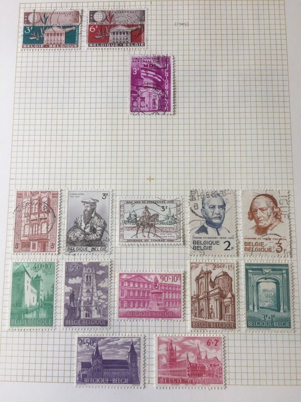 BELGIUM 1960s/70s Used on Pages(Apx 200 Items) Apr 745 