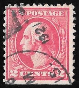 528B 2 cents SUPERB CANCEL Washington Carmine ty 6 Stamp used AVG