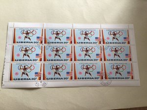 Liberia Olympics 1972 Munich full cancelled stamps sheet folded   A13275