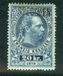 Austria Y & T # 2, mint hr, telegraf stamp, specimen o/p