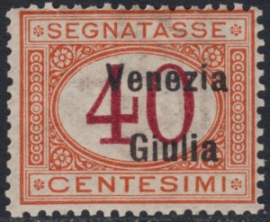 Italy 1918 - Venezia Giulia Sassone Tax n.5 MNH** cv 600$  Certificate