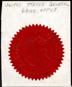 Vintage United States Embossed Seal General Land Office