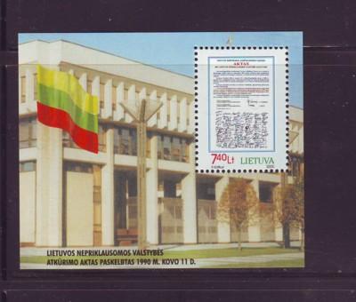 Lithuania Sc 662 2000 10th Liberation  stamp sheet mint NH