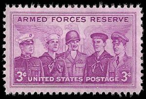 # 1067 MINT NEVER HINGED ARMED FORCES RESERVE P.S.E. GRADE 95