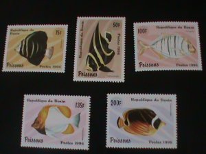 ​BENIN-1996-COLORFUL-BEAUTIFUL-LOVELY FISHES-MNH -VF-LAST ONE-HARD TO FIND