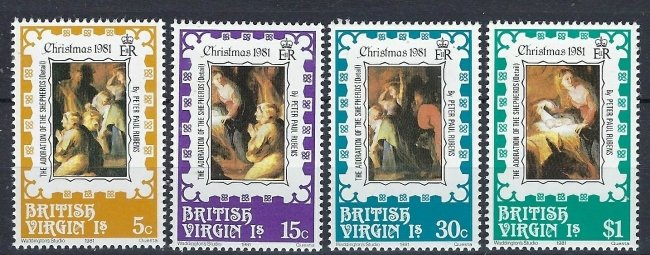 British Virgin Is 417-20 MNH 1981 Chrismas (an9787)