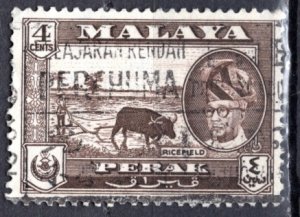 Malaya Perak; 1950: Sc. # 129; Used Single Stamp