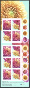 Canada #3238a P Dahlias (2020). Booklet of 10 stamps. MNH