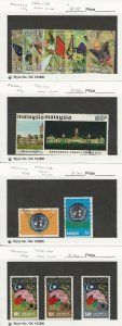 Malaysia, Postage Stamp, #66-73, 96-7, 101-2, 103-5 Used, 1970-73, JFZ