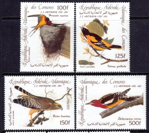 Comoro Islands 1985 Audubon Birds Complete Mint MNH Set SC C139-C142