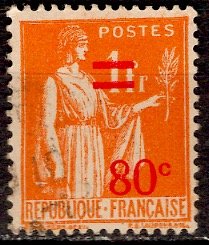 France; 1937: Sc. # 331: O/Used Cpl. Set
