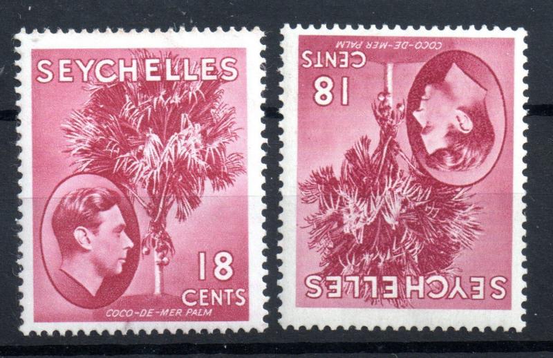 Seychelles KGVI 1939 18c SG139c SG139ca mint MH WS4632