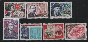 MONACO  872-878  MINT HINGED,  SET