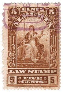 (I.B) Canada Revenue : Alberta Law Stamp 5c