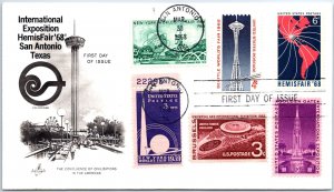 U.S. FIRST DAY COVER INTERNATIONAL EXPOSITION HEMISFAIR SAN ANTONIO COMBO 1968