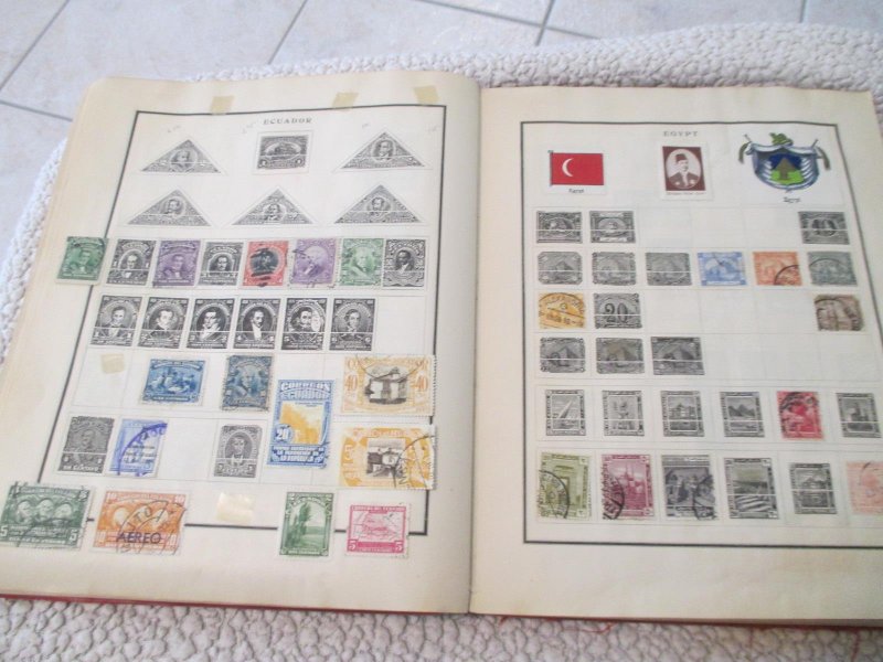 VEGAS - Battered 1928 Scott Album - OLD Stamps Incl China  >160 Photos! FE604