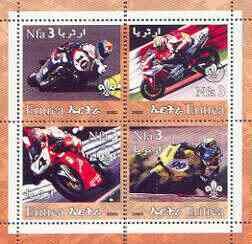 ERITREA - 2002 - Motorcycles #1 - Perf 4v Sheet - M N H - Private Issue