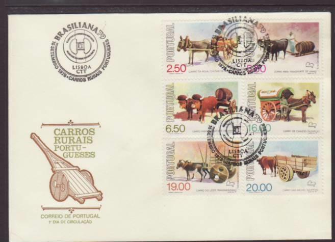 Portugal 1435-1440 Horse and Ox Carts 1979 U/A FDC 