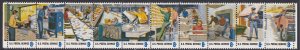 1498a Postal Service Unfolded Strip MNH