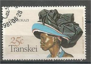 TRANSKEI, 1981, CTO 25c, Headdresses. Scott 90