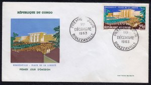 Congo 1963 Liberty Palace - Air Mail First Day Cover FDC