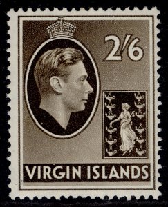 BRITISH VIRGIN ISLANDS GVI SG118, 2s 6d sepia, M MINT. Cat £70. CHALKY