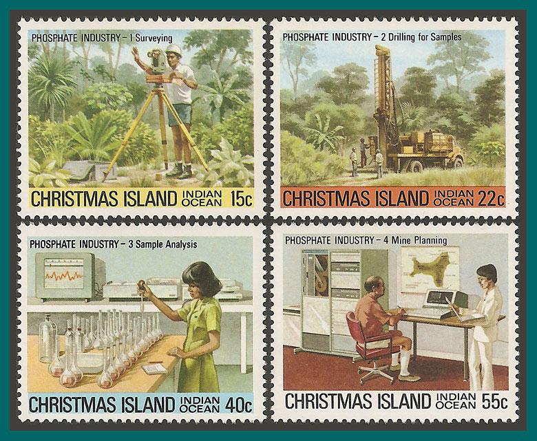 Christmas Island 1980 Phosphate I, MNH  95-98,SG122-SG125